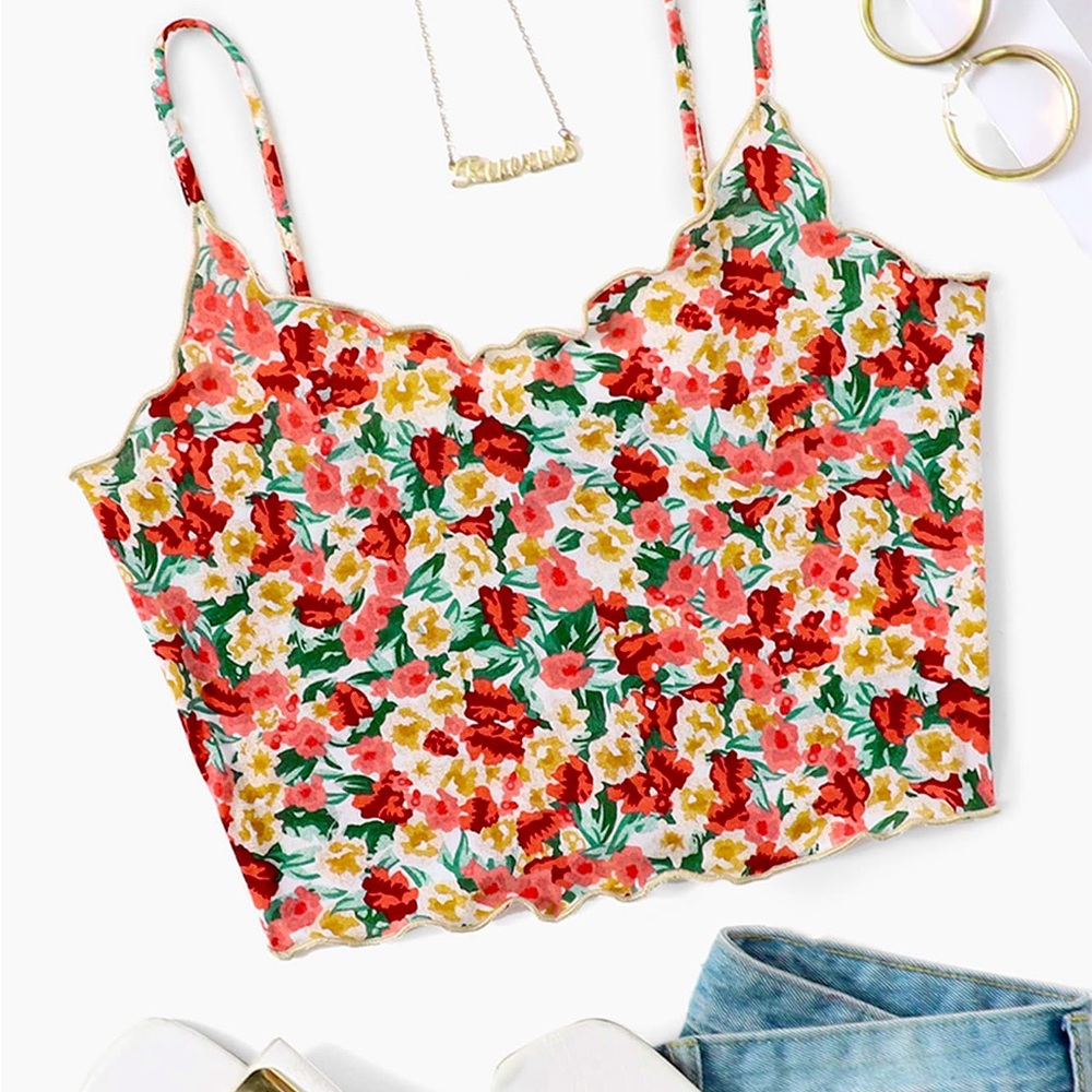 Women’s XL Floral Crop Top